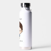 FRIENDS™ | Chandler Chibi | Voeg je naam toe Waterfles (Links)