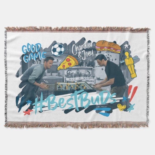 FRIENDS™ | Chandler & Joey - Beste knoppen Deken (Voorkant)