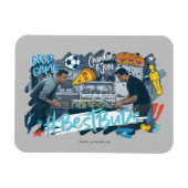 FRIENDS™ | Chandler & Joey - Beste knoppen Magneet (Horizontaal)