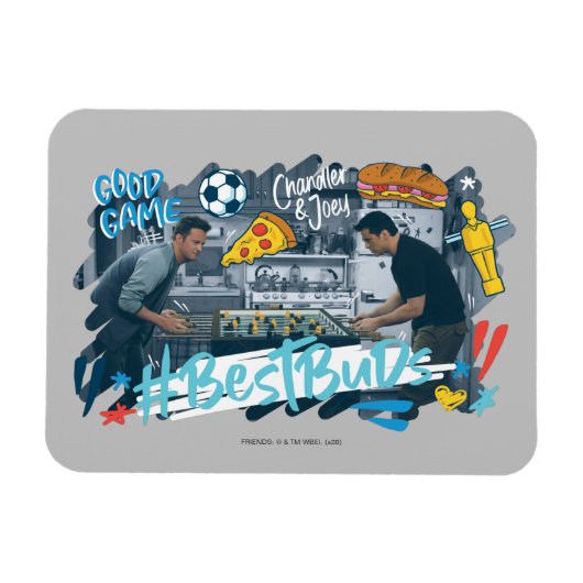 FRIENDS™ | Chandler & Joey - Beste knoppen Magneet (Horizontaal)