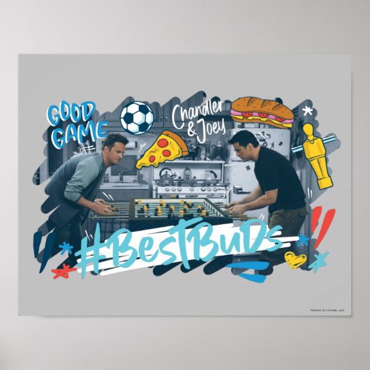 FRIENDS™ | Chandler & Joey - Beste knoppen Poster (Voorkant)