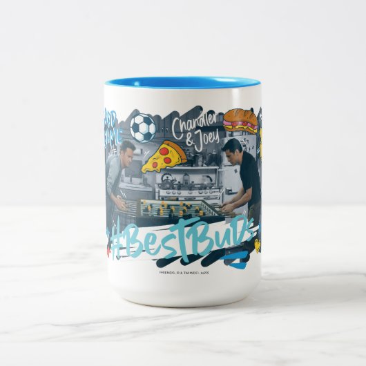 FRIENDS™ | Chandler & Joey - Beste knoppen Tweekleurige Koffiemok (Center)