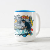 FRIENDS™ | Chandler & Joey - Beste knoppen Tweekleurige Koffiemok (Voorkant rechts)