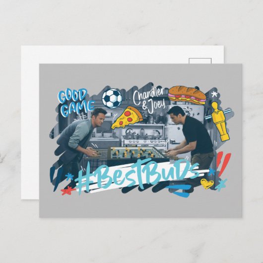 FRIENDS™ | Chandler & Joey - Beste knoppen Uitnodiging Briefkaart (Voorkant / Achterkant)