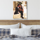FRIENDS™ | Chandler & Monica Getrouwd Canvas Afdruk (Insitu (Slaapkamer))