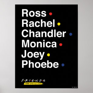 FRIENDS™ Character Names Poster