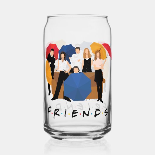 FRIENDS™ Character Silhouette Blikvorm Glas (Achterkant)