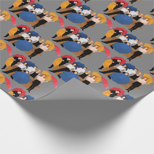 FRIENDS™ Character Silhouette Cadeaupapier (Hoek)