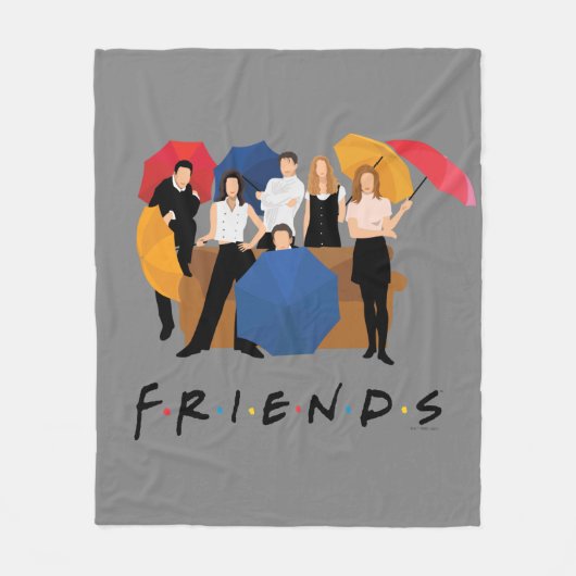 FRIENDS™ Character Silhouette Fleece Deken (Voorkant)