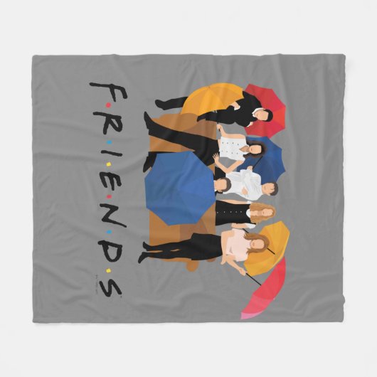 FRIENDS™ Character Silhouette Fleece Deken (Voorkant (Horizontaal))