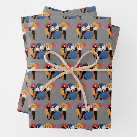 FRIENDS™ Character Silhouette Inpakpapier Vel (In situ)