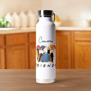 FRIENDS™ Character Silhouette Jouw namen toevoeg Waterfles