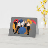 FRIENDS™ Character Silhouette Kaart (Gele Bloem)