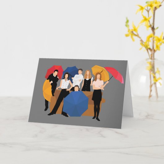 FRIENDS™ Character Silhouette Kaart (Gele Bloem)