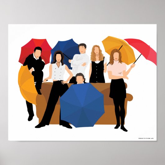 FRIENDS™ Character Silhouette Poster (Voorkant)
