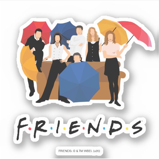FRIENDS™ Character Silhouette Sticker (Voorkant)