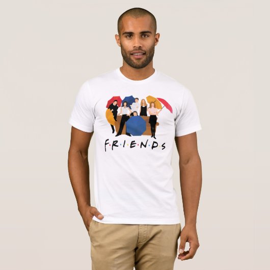 FRIENDS™ Character Silhouette T-shirt (Voorkant volledig)