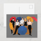 FRIENDS™ Character Silhouette Uitnodiging Briefkaart (Voorkant / Achterkant)