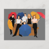 FRIENDS™ Character Silhouette Uitnodiging Briefkaart (Voorkant)