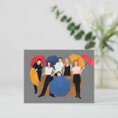 FRIENDS™ Character Silhouette Uitnodiging Briefkaart (Staand voorkant)