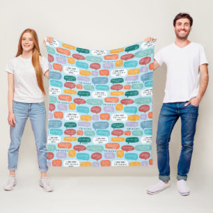 FRIENDS™ Citaatpatroon Fleece Deken