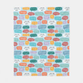 FRIENDS™ Citaatpatroon Fleece Deken (Voorkant)