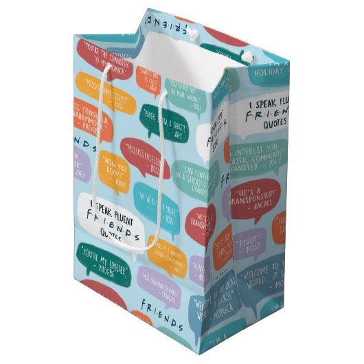 FRIENDS™ Citaatpatroon Medium Cadeauzakje (Voorkant Gekanteld)