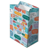 FRIENDS™ Citaatpatroon Medium Cadeauzakje (Achterkant Gekanteld)