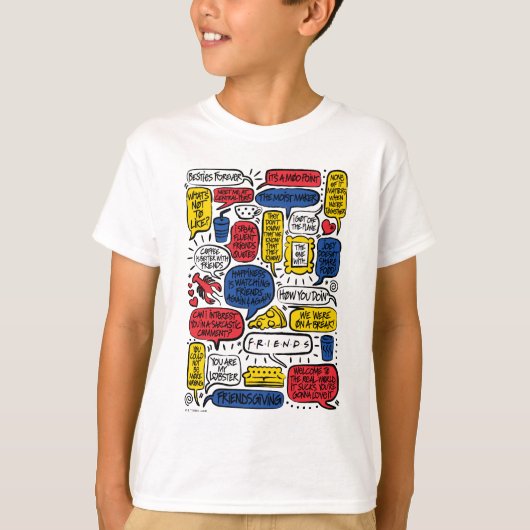 FRIENDS™ Citaten T-shirt (Voorkant)