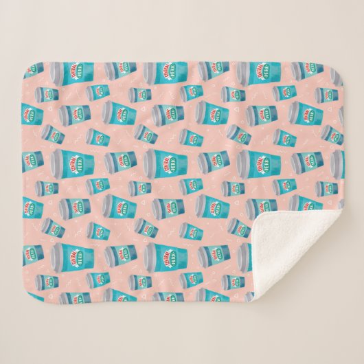 FRIENDS™ | Coffee Coffee Coffee Coffee Sherpa Deken (Voorkant (horizontaal))