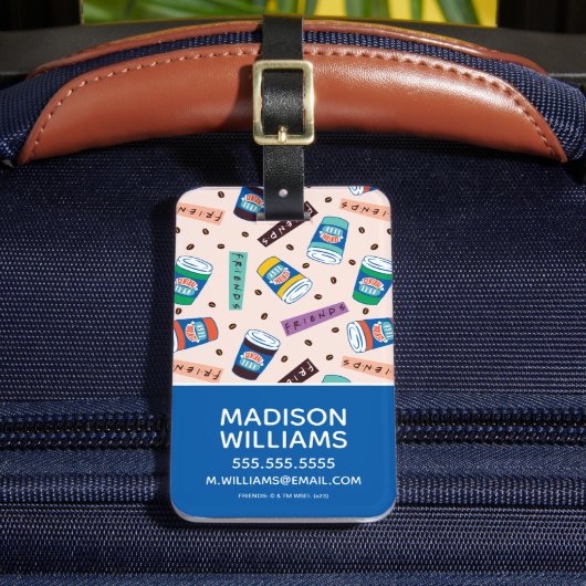 FRIENDS™ | Coffee-patroonpatroon met wieltjes Bagagelabel (Voorkant Insitu 2)