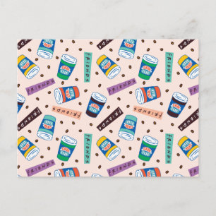 FRIENDS™   Coffee-patroonpatroon met wieltjes Briefkaart