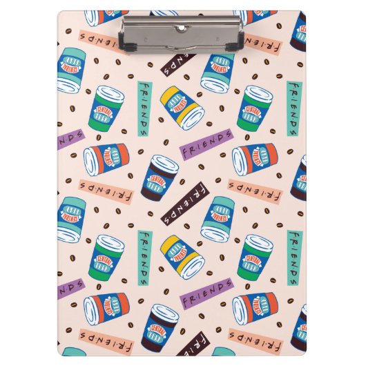 FRIENDS™ | Coffee-patroonpatroon met wieltjes Klembord (Voorkant)