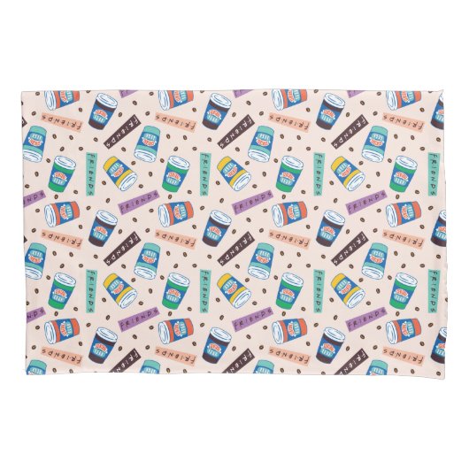 FRIENDS™ | Coffee-patroonpatroon met wieltjes Kussensloop (Voorkant)