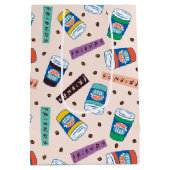 FRIENDS™ | Coffee-patroonpatroon met wieltjes Medium Cadeauzakje (Achterkant)