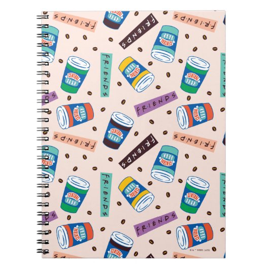 FRIENDS™ | Coffee-patroonpatroon met wieltjes Notitieboek (Voorkant)