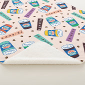 FRIENDS™ | Coffee-patroonpatroon met wieltjes Sherpa Deken (3/4)