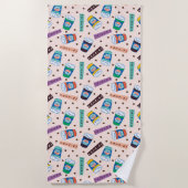 FRIENDS™ | Coffee-patroonpatroon met wieltjes Strandlaken (Voorkant)