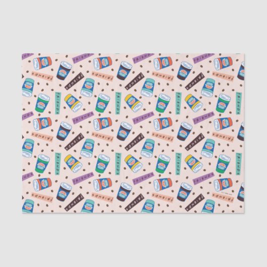 FRIENDS™ | Coffee-patroonpatroon met wieltjes Tissuepapier (Voorkant)