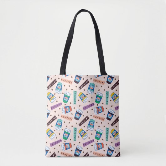 FRIENDS™ | Coffee-patroonpatroon met wieltjes Tote Bag (Voorkant)