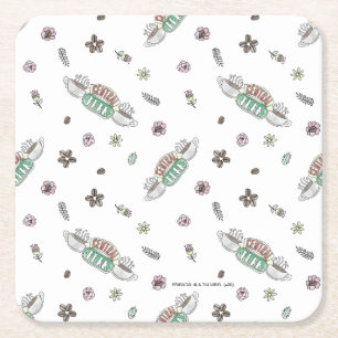 FRIENDS™   Coffee-Waterverf voor centrale perk Kartonnen Onderzetters