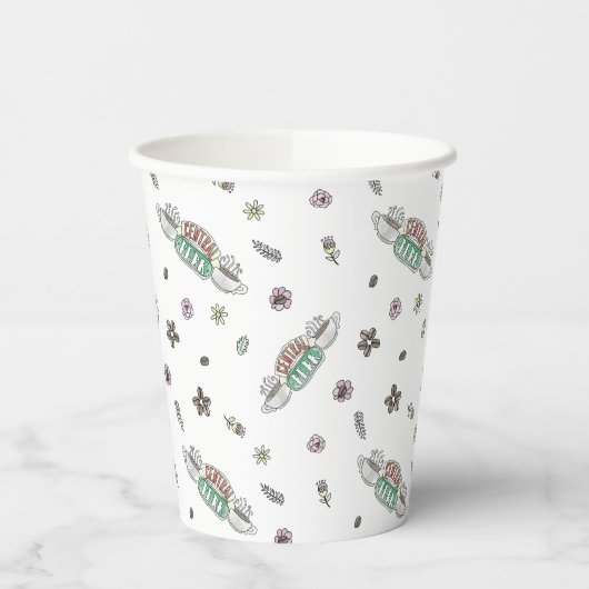 FRIENDS™ | Coffee-Waterverf voor centrale perk Papieren Bekers (Links)