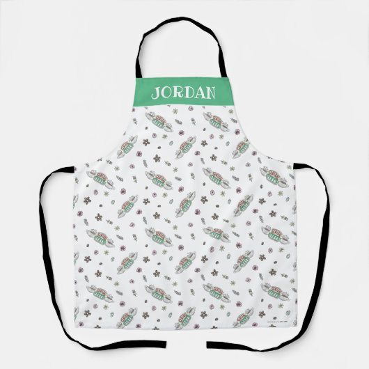 FRIENDS™ | Coffee-Waterverf voor centrale perk Schort (Voorkant)