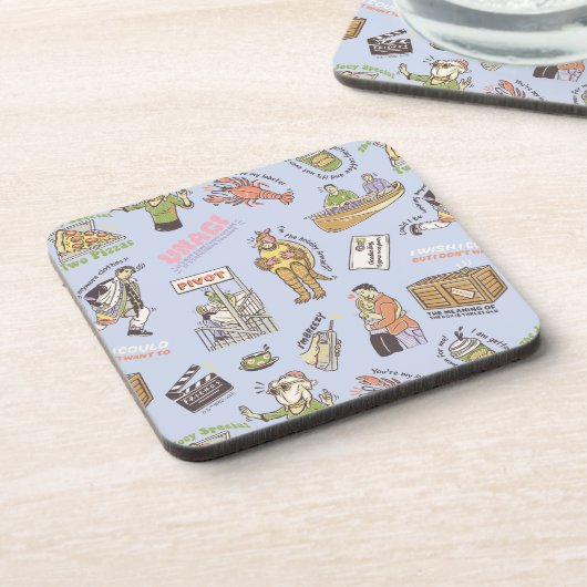 FRIENDS™ Colorful Cartoon Pattern Bier Onderzetter (Linkerzijde)