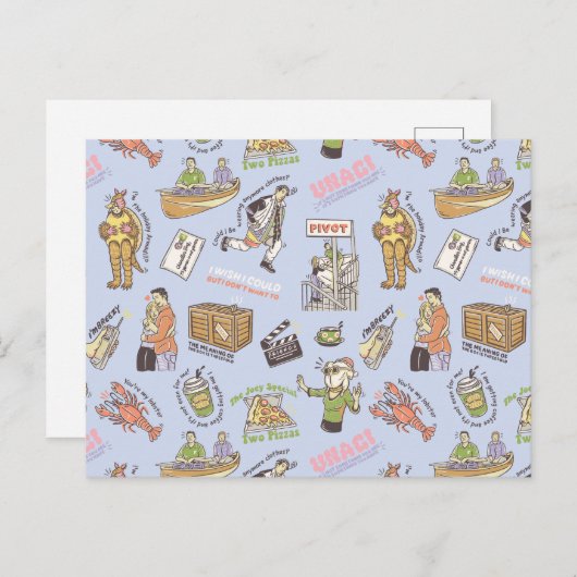 FRIENDS™ Colorful Cartoon Pattern Briefkaart (Voorkant / Achterkant)