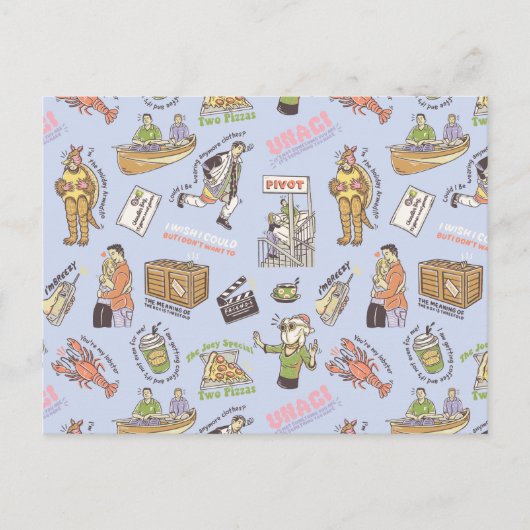 FRIENDS™ Colorful Cartoon Pattern Briefkaart (Voorkant)