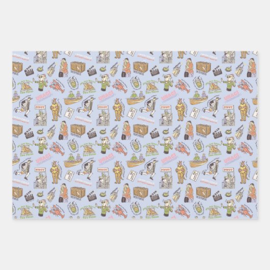 FRIENDS™ Colorful Cartoon Pattern Inpakpapier Vel (Voorkant 3)