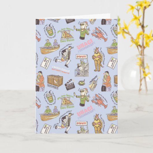 FRIENDS™ Colorful Cartoon Pattern Kaart (Gele Bloem)