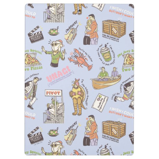 FRIENDS™ Colorful Cartoon Pattern Klembord (Achterkant)