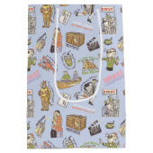 FRIENDS™ Colorful Cartoon Pattern Medium Cadeauzakje (Achterkant)